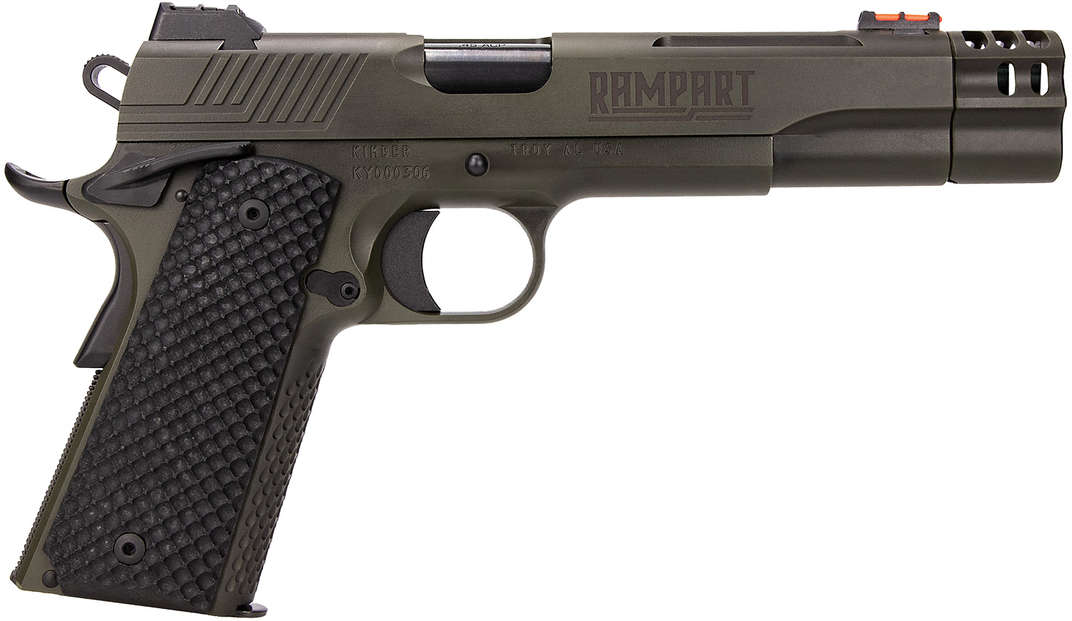 KIMBER Rampart 10mm 5" 8rd OD Green Compensator